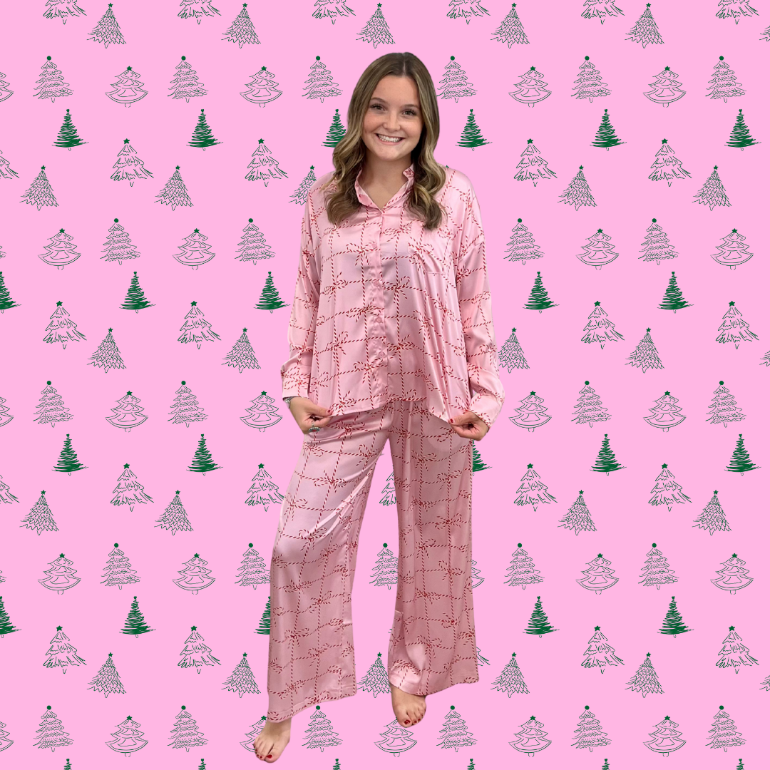 Candy Cane Wrapping Pajamas