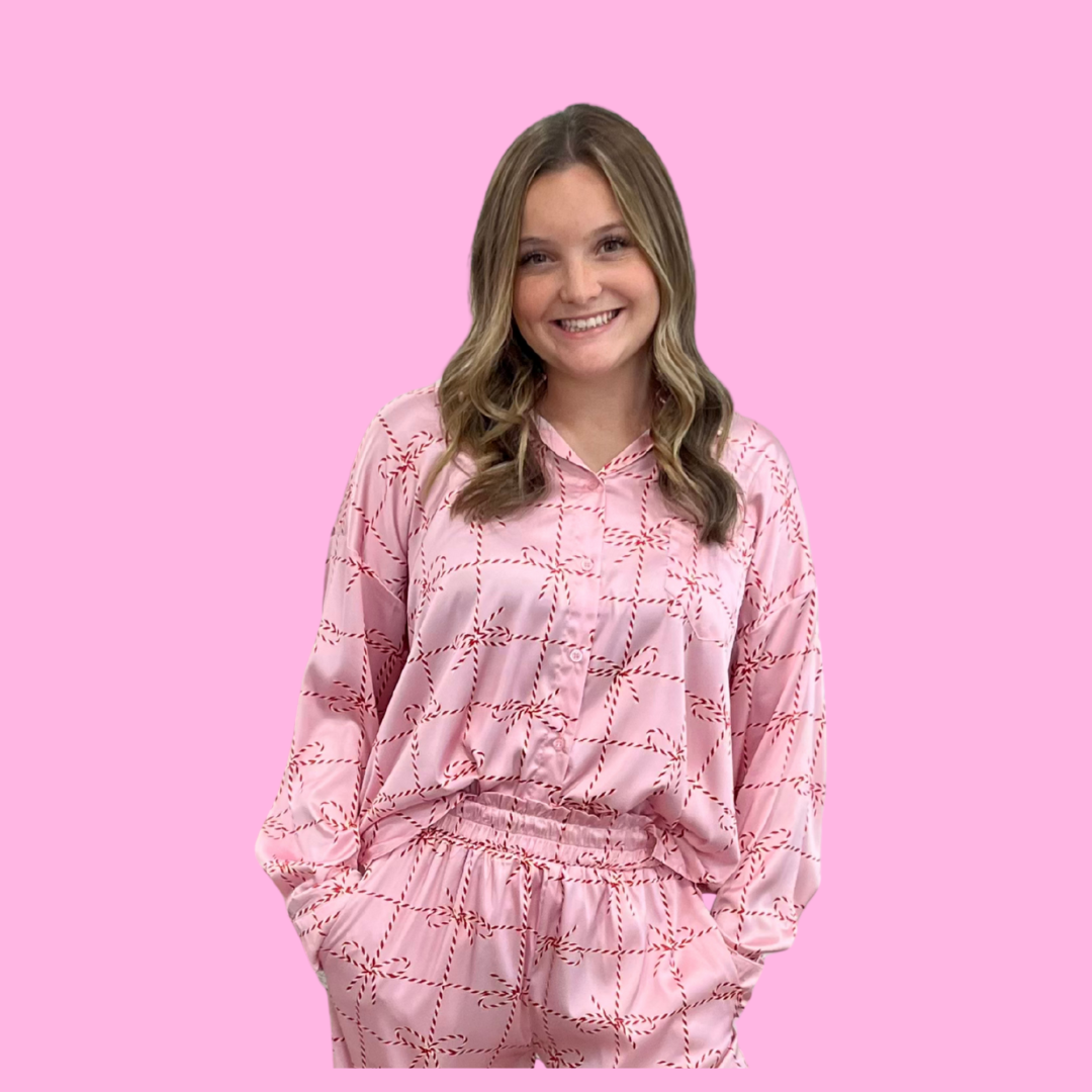 Candy Cane Wrapping Pajamas