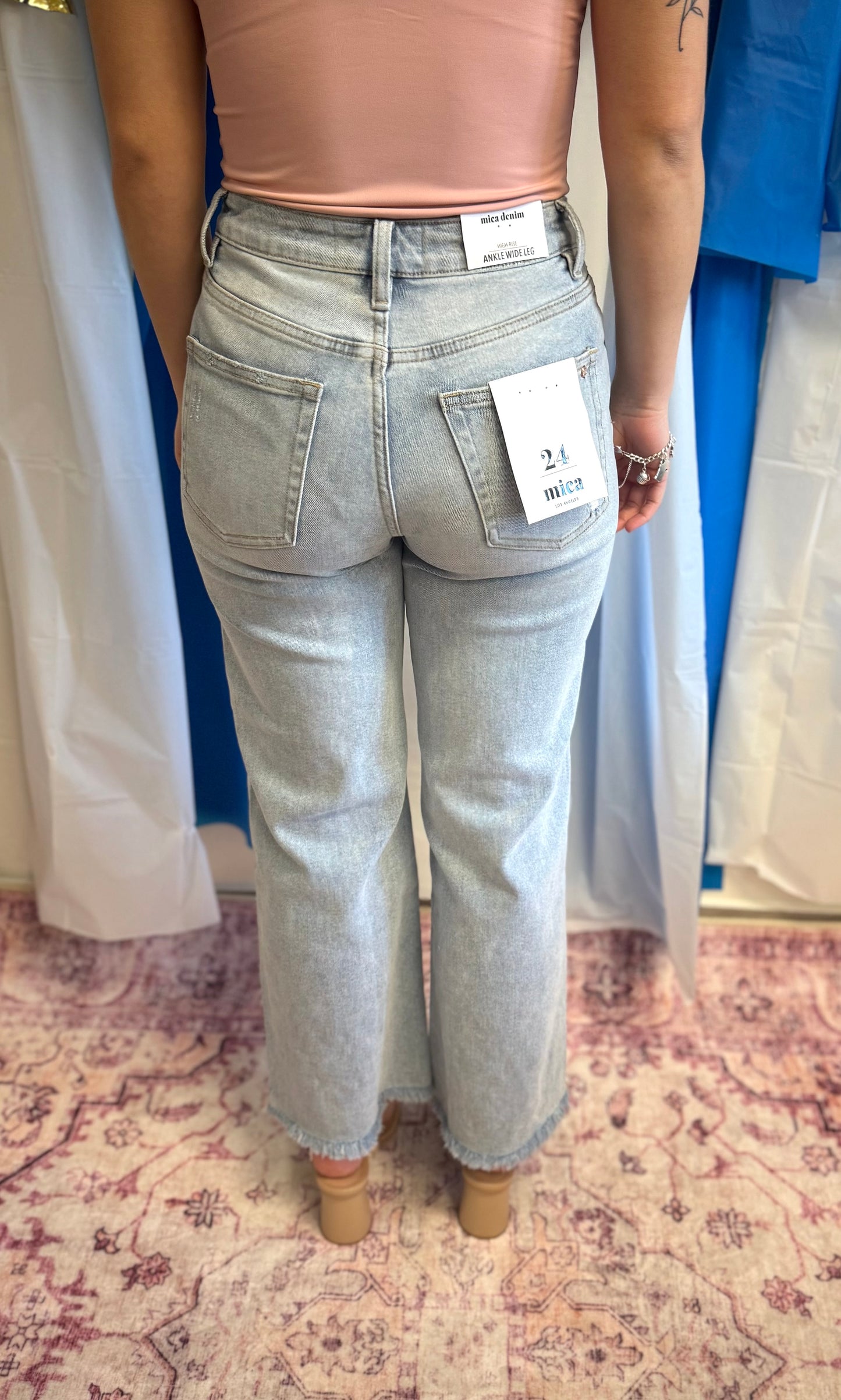 Mica Embellished Crop Denim