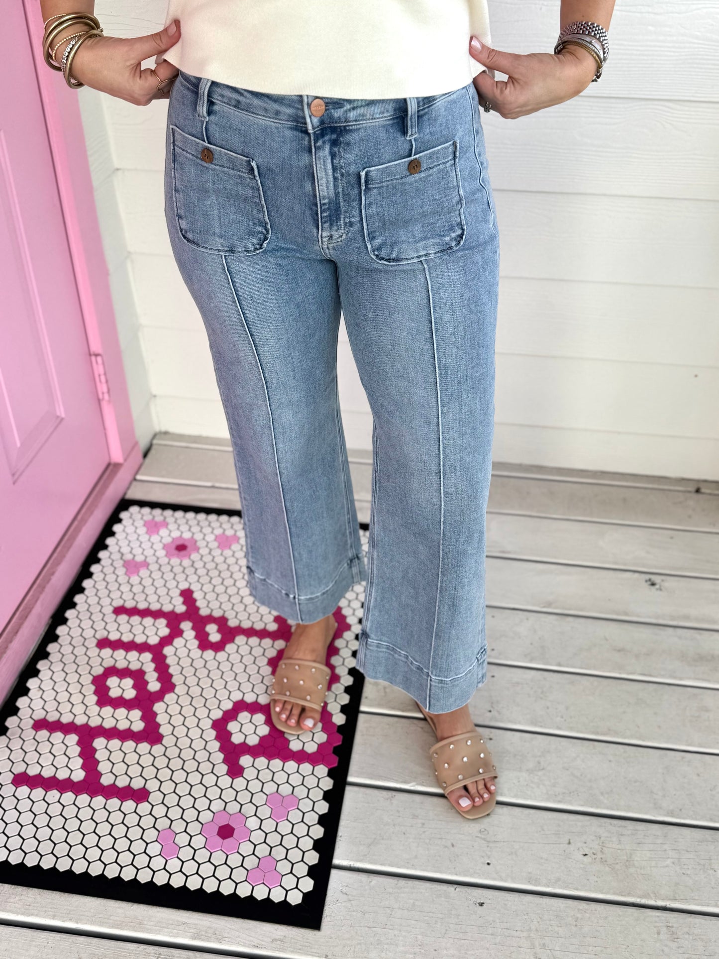 Risen Cropped PinTuck Trouser