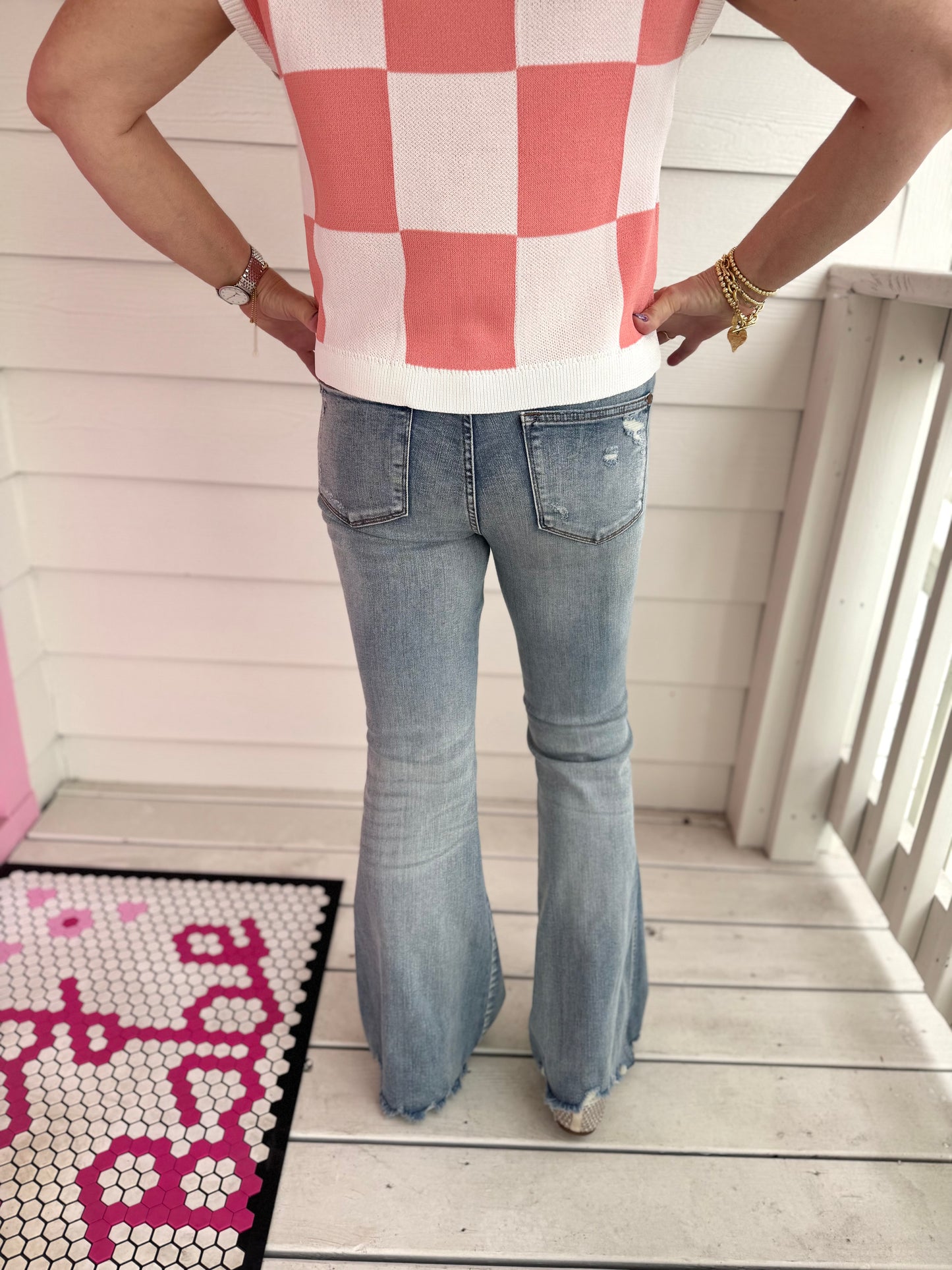 Judy Blue Tummy Control Distressed Flare