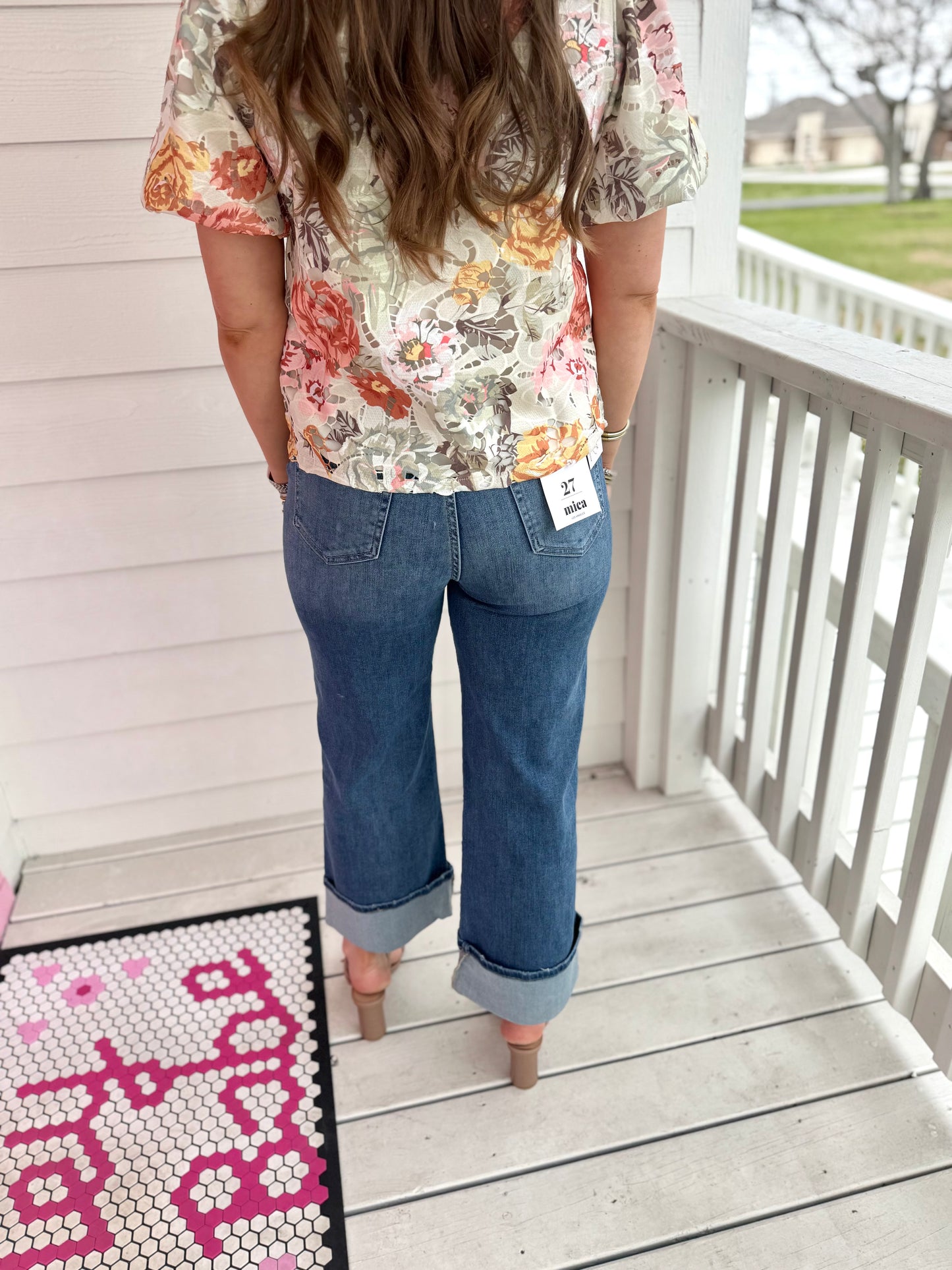 Mica Wide Leg Deep Denim