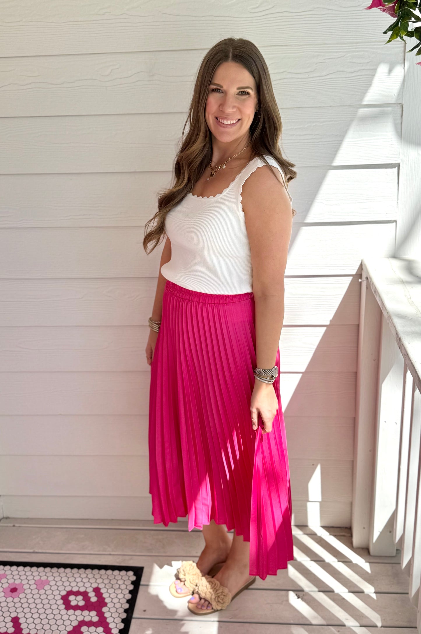 White Scallop Tank