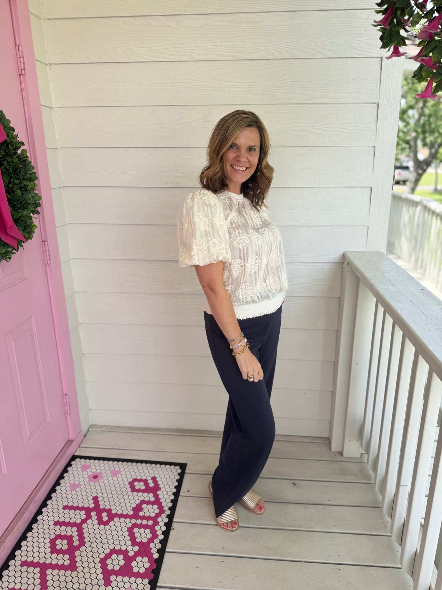 A+ Floral Embroidered Top