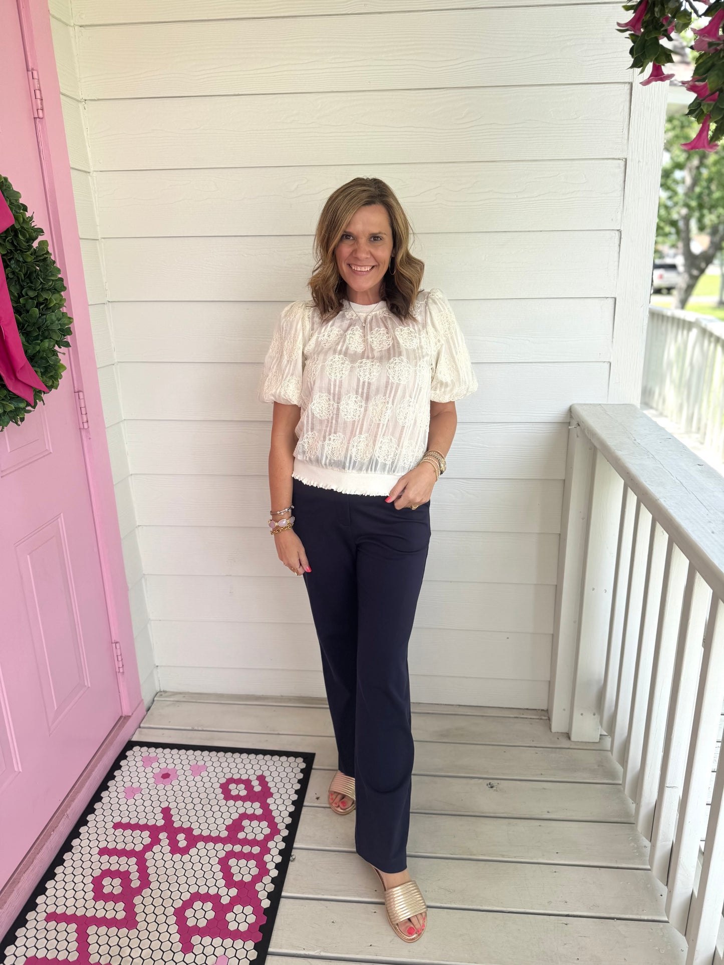 A+ Floral Embroidered Top