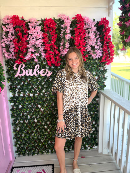 Multi Animal Print Tiered Dress