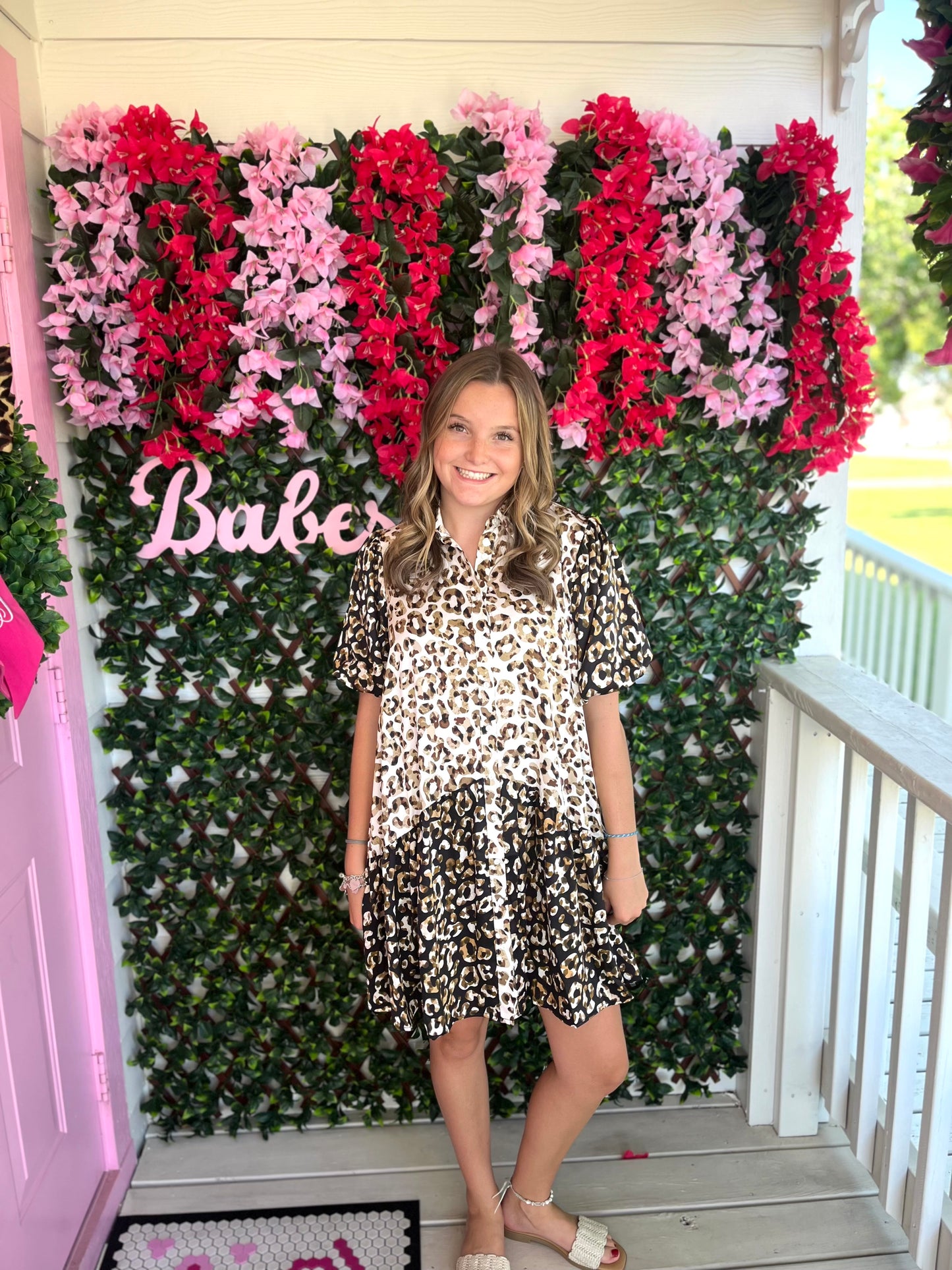 Multi Animal Print Tiered Dress