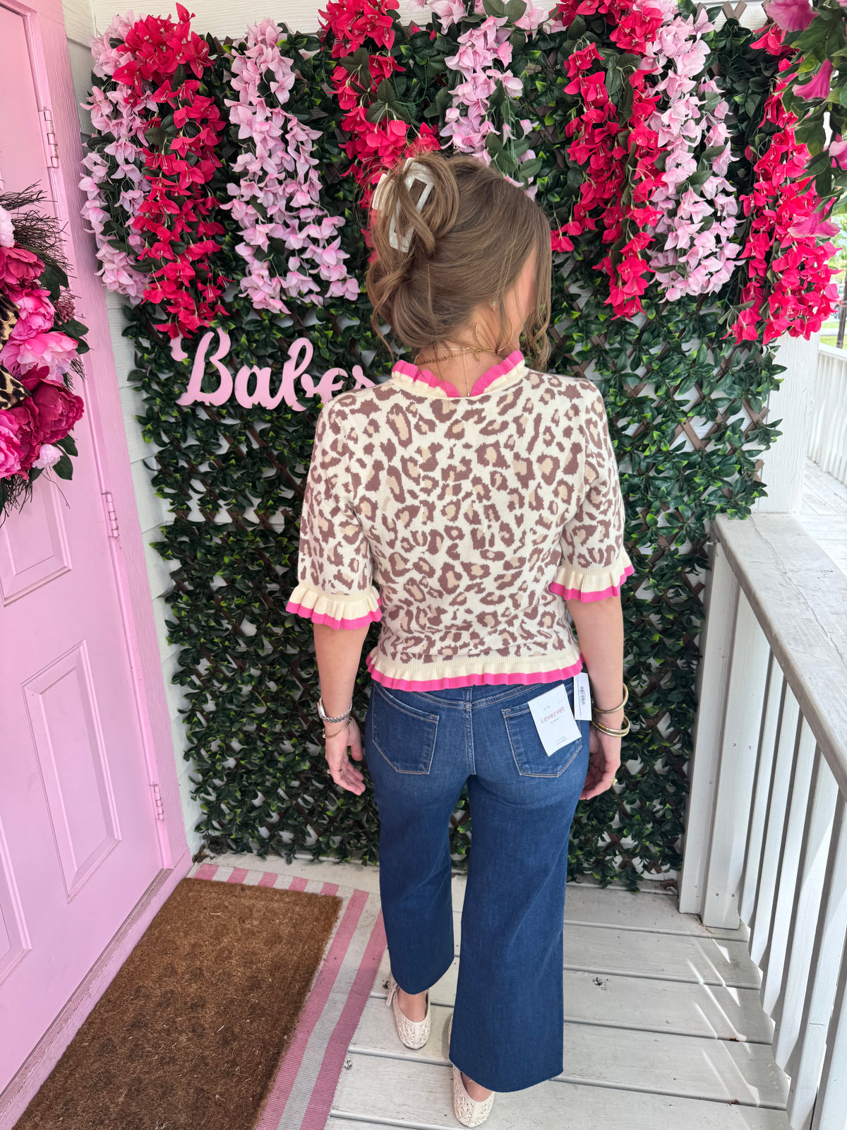 Cream Leopard Chic Top