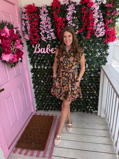 Chocolate Florals Dress