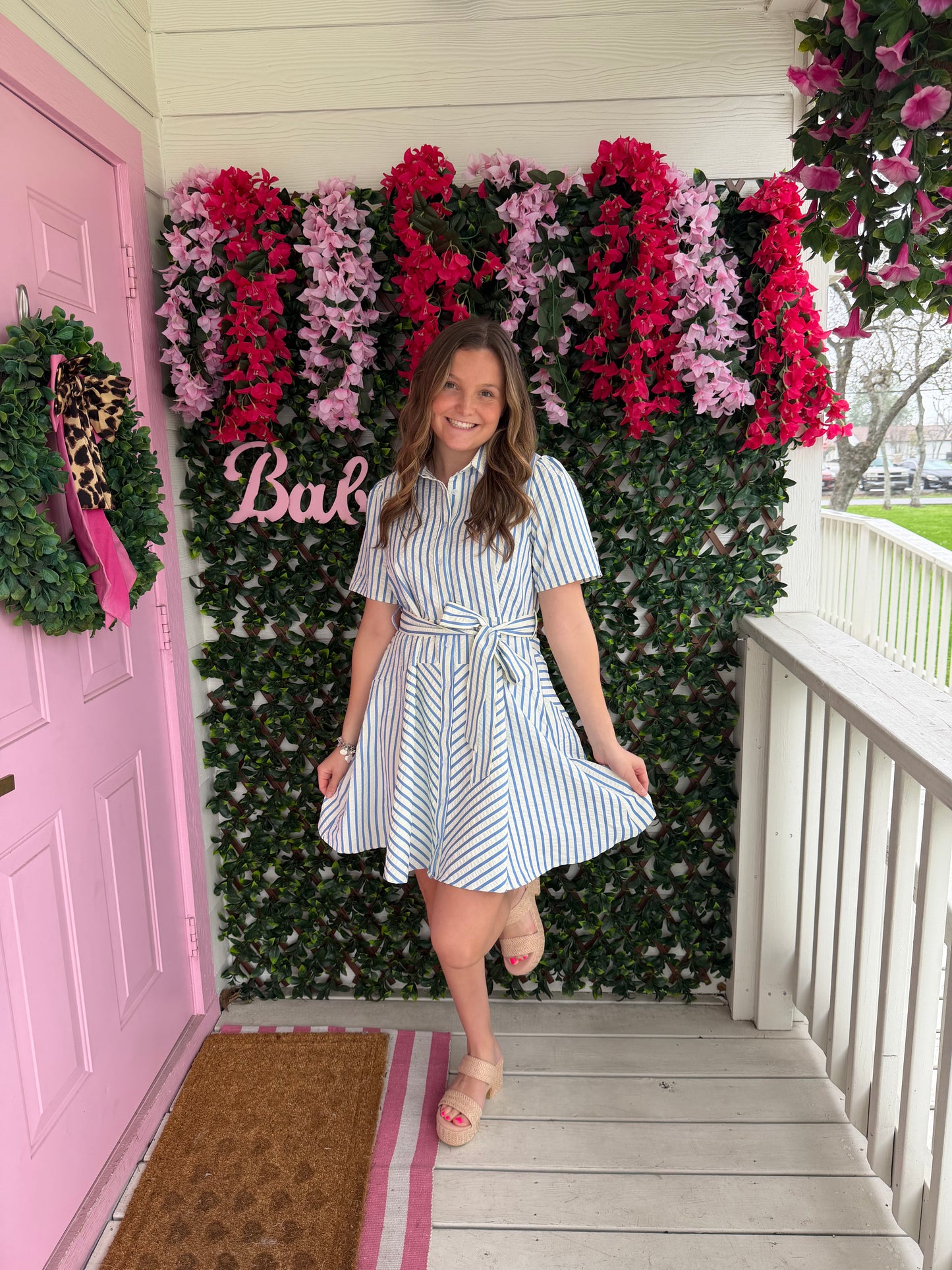 Azure Striped Dress