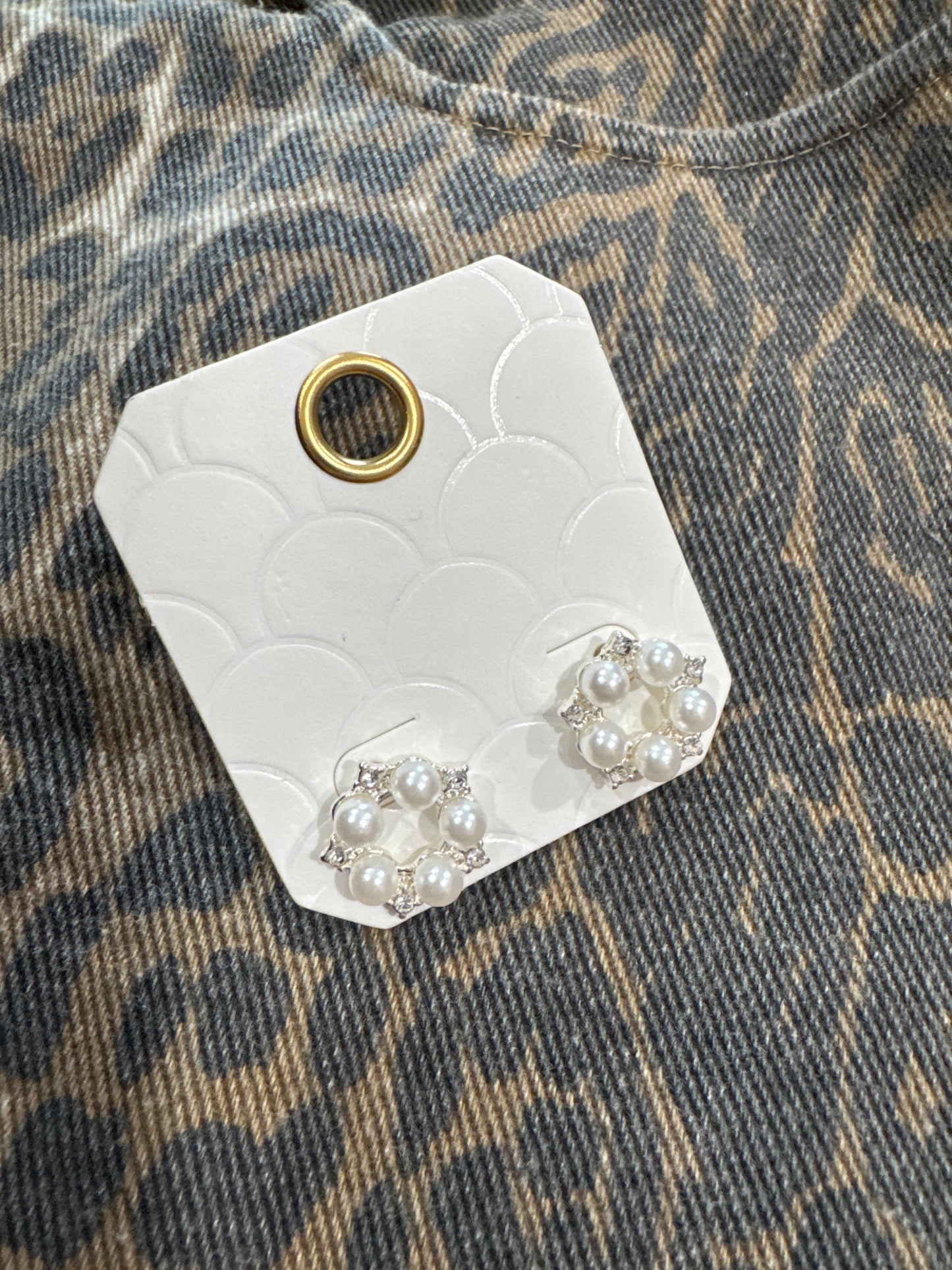 Pearl Circle Earrings