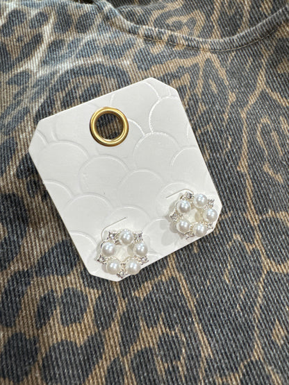 Pearl Circle Earrings