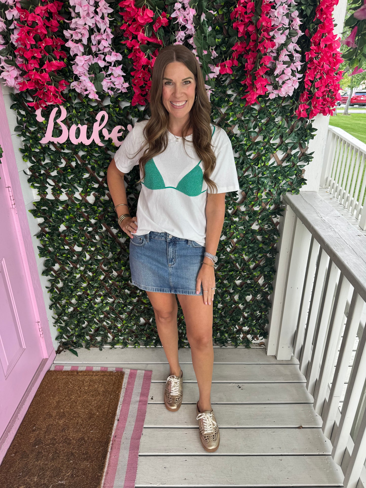 Beaded Bikini Top Tee