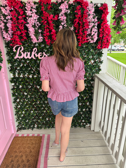 She’s A Gingham Girl Top