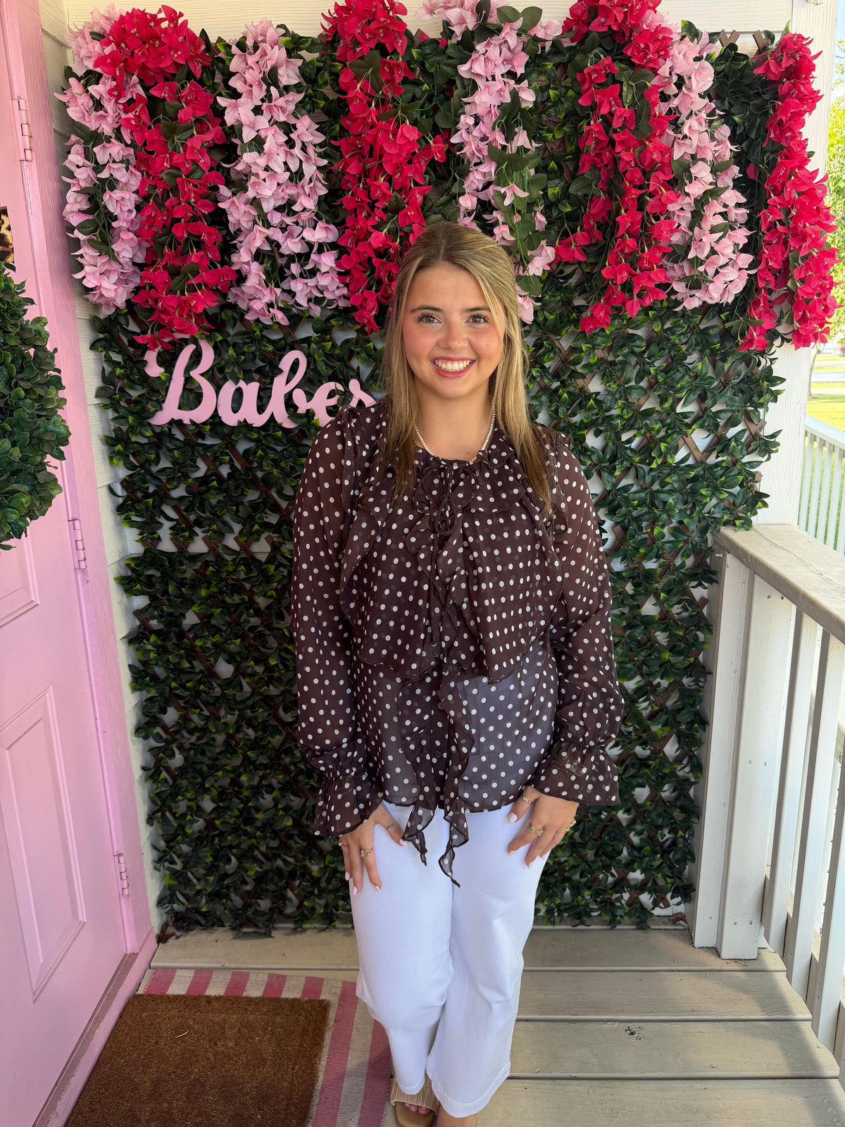 Chocolate Polka Dot Top