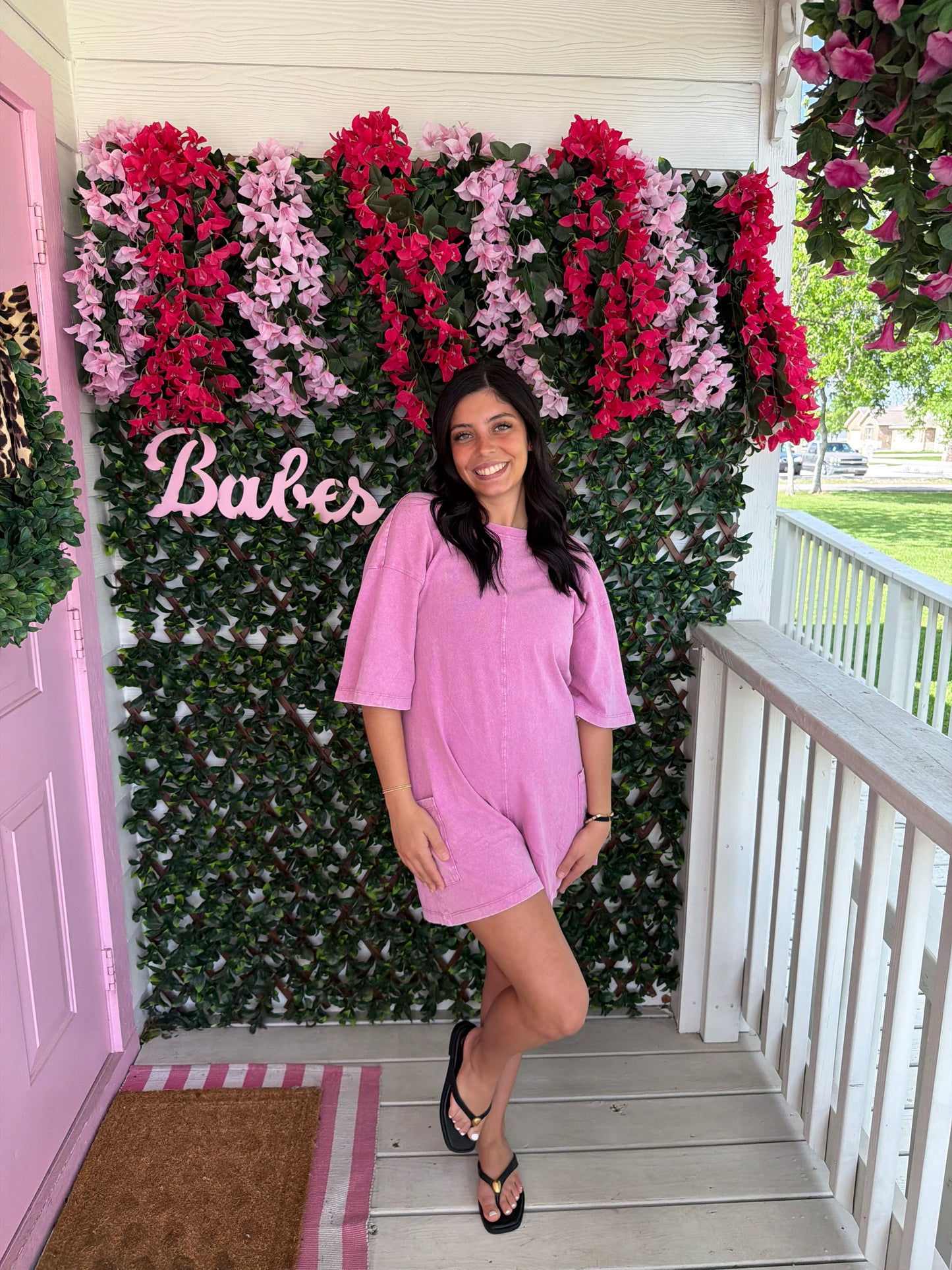 Fuchsia Tee Romper