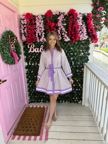 Lavender Love Striped Dress