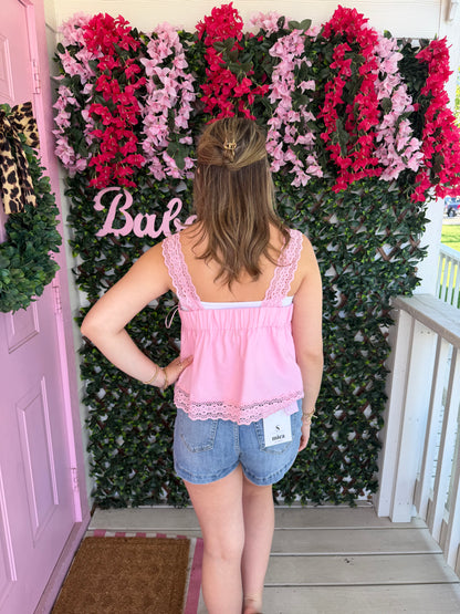 Strawberry Lace Top