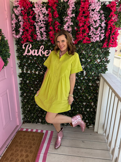 So Chartreuse Dress