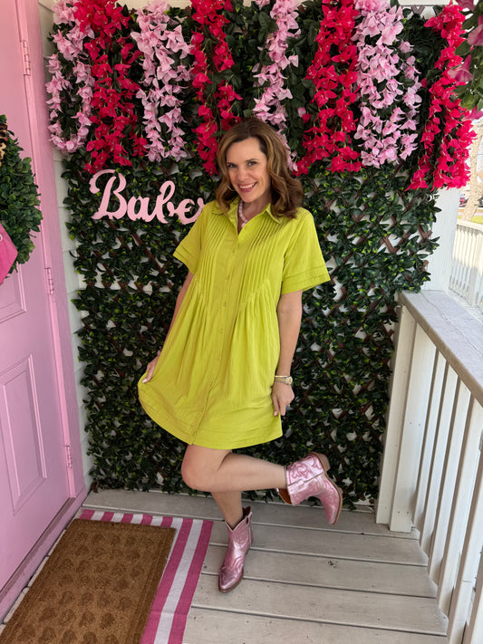 So Chartreuse Dress
