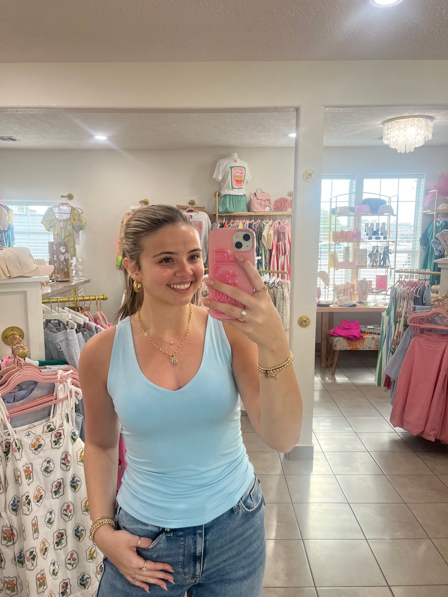 Bamboo V-Neck Basic Tank