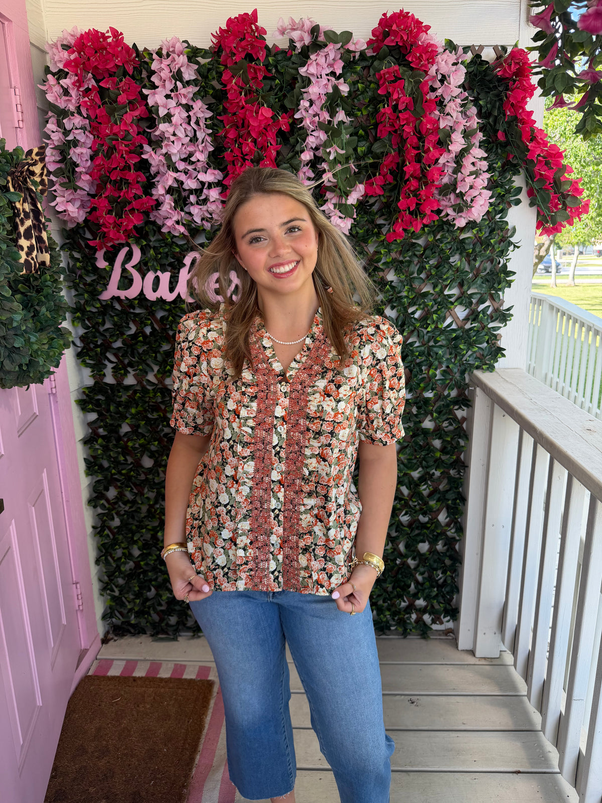 Dark Blooms Top