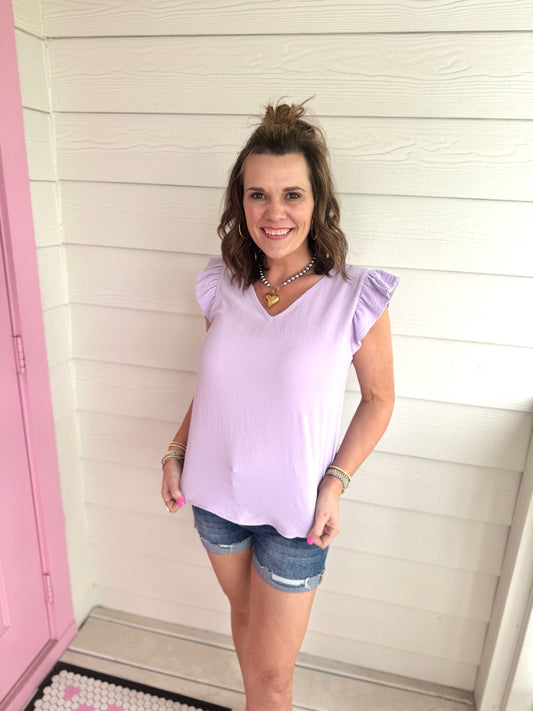 Lavender Love Ruffle Top