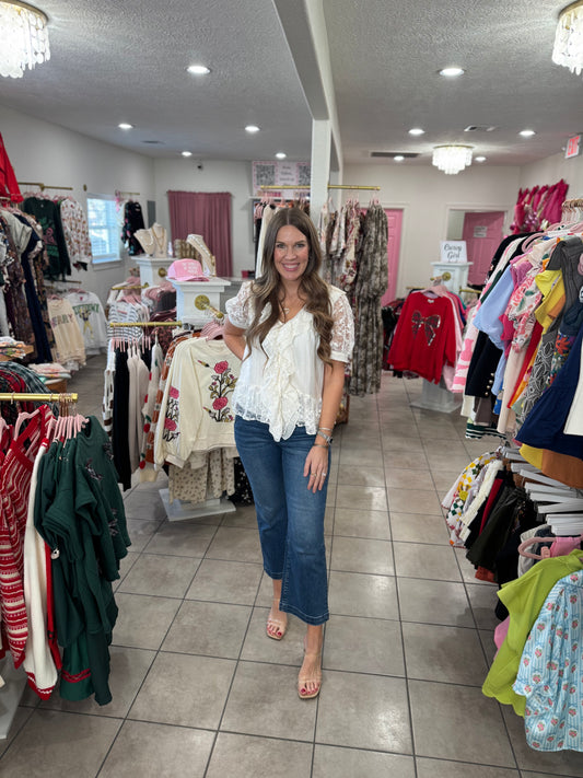 Risen Cropped Bootcut Denim