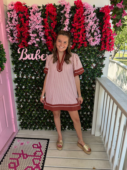My Girl Clay Striped Dress
