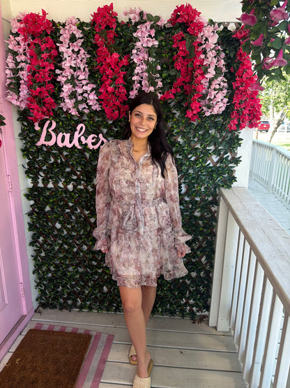 Mauve Multi Florals Dress
