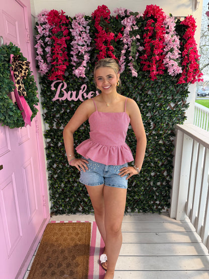 Bubble Gingham Picnic Top
