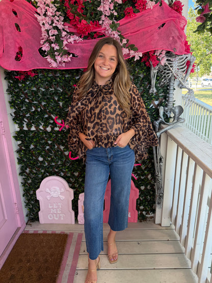 Sassy Sheer Leopard Top