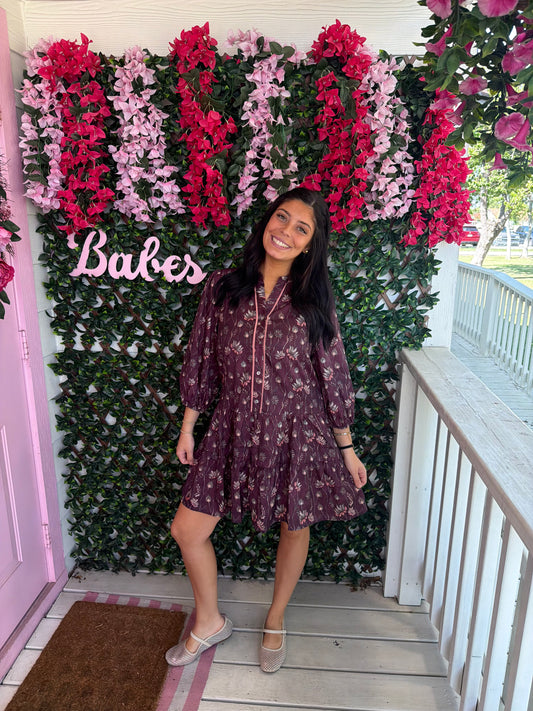 Plum Love Tiered Dress