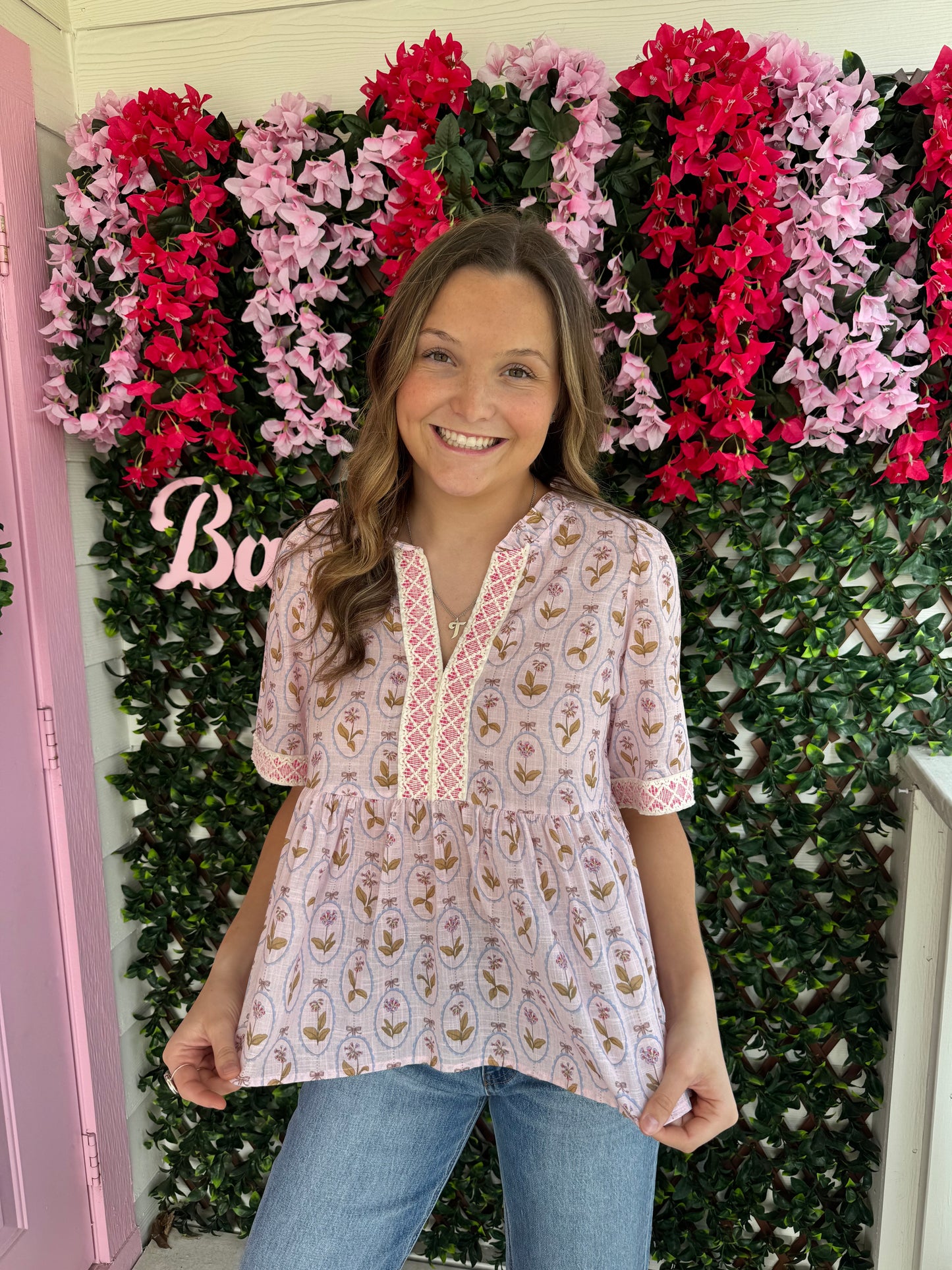 Precious Floral Babydoll Top