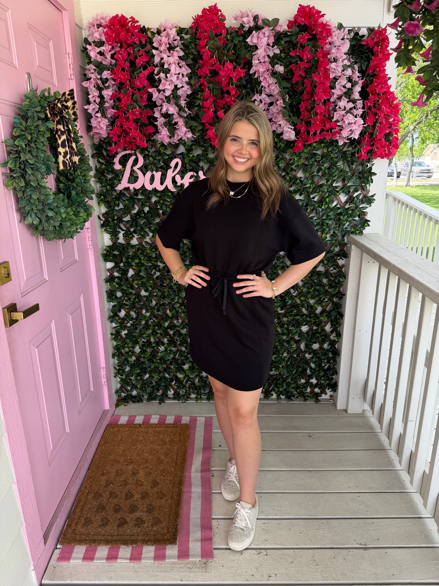 Black Luxe Athletic Dress
