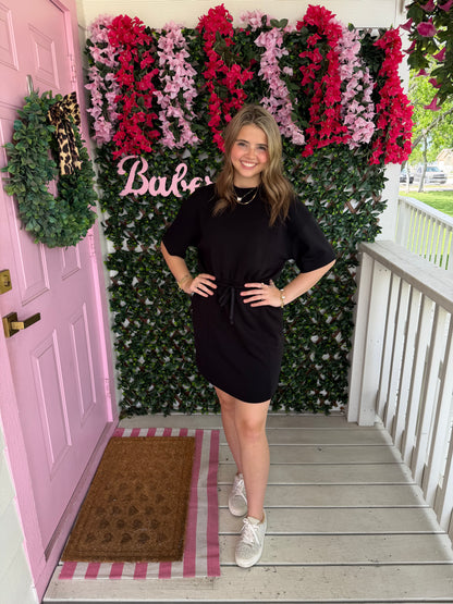 Black Luxe Athletic Dress