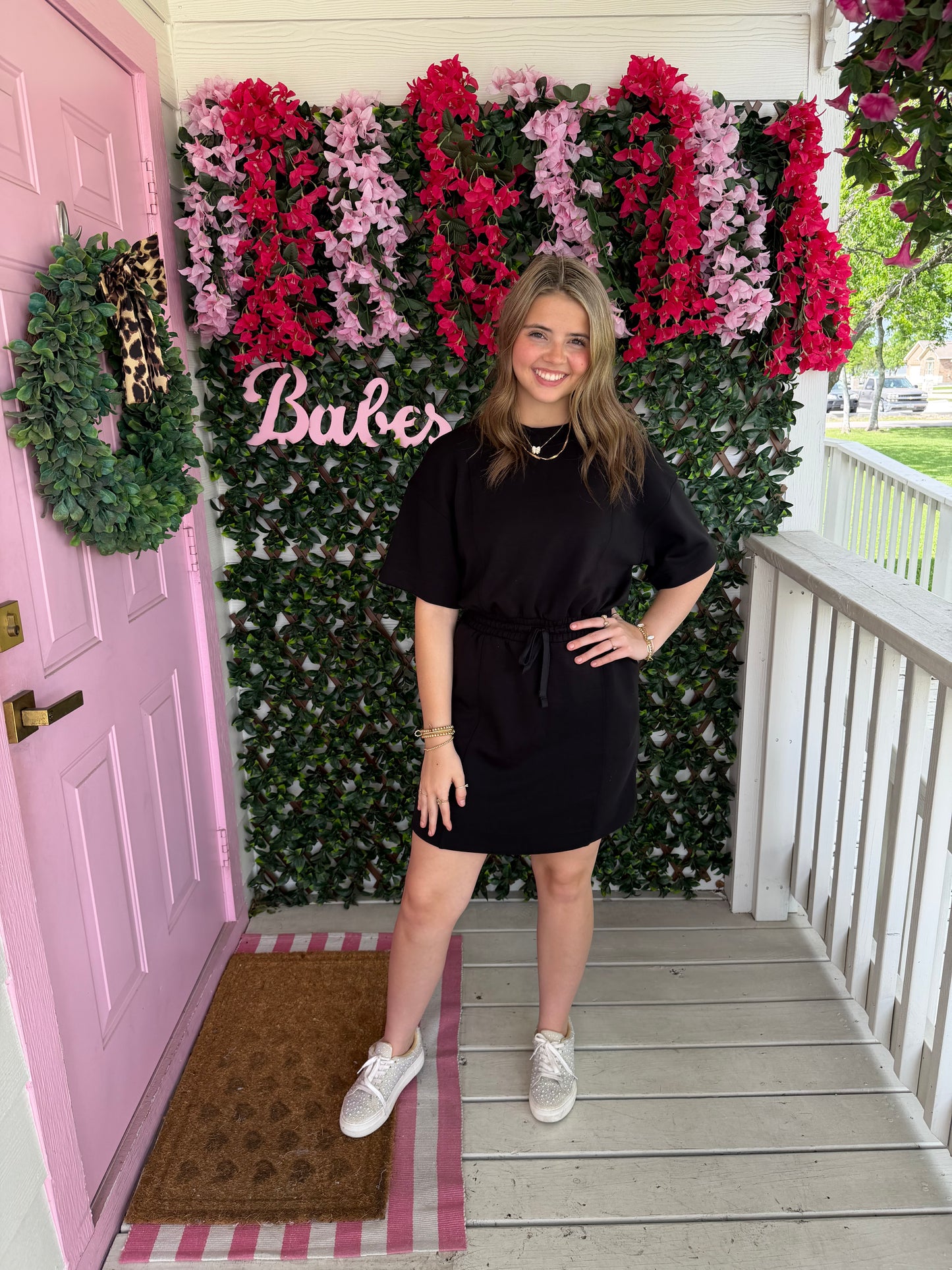 Black Luxe Athletic Dress
