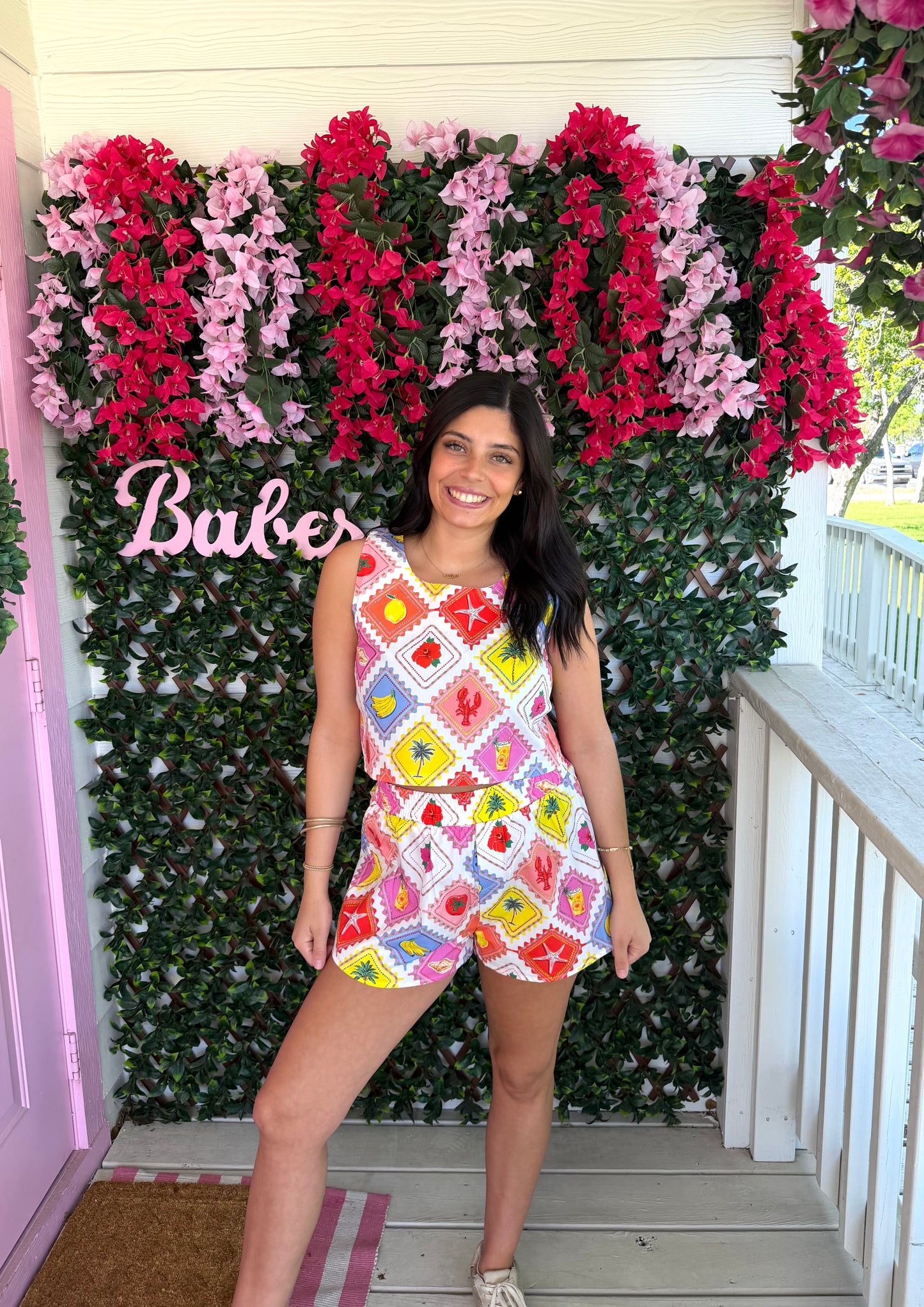 Queen Of Sparkles Multi Fruit Stamp Shorts