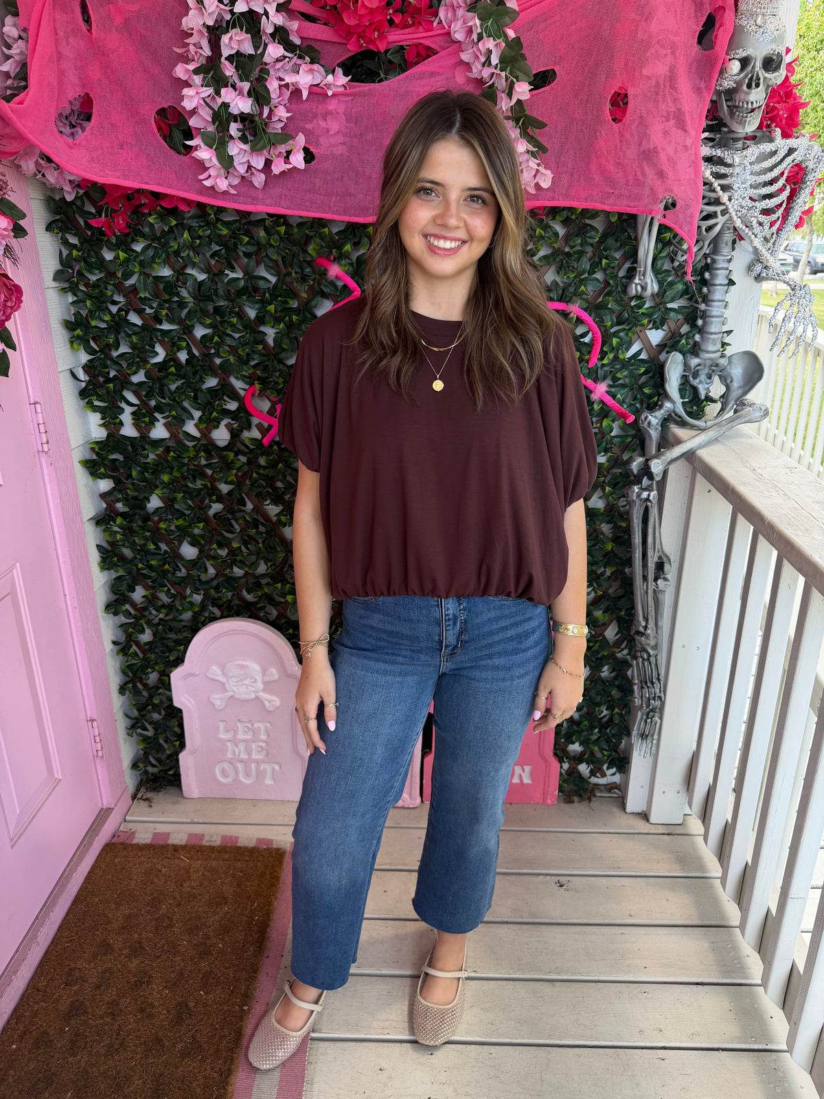 Bamboo Bubble Sleeve Top