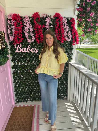 Buttoned Up Sunshine Top