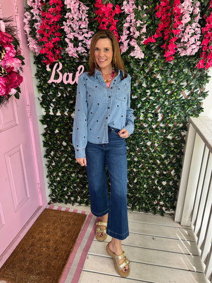 A Little Love Denim Top