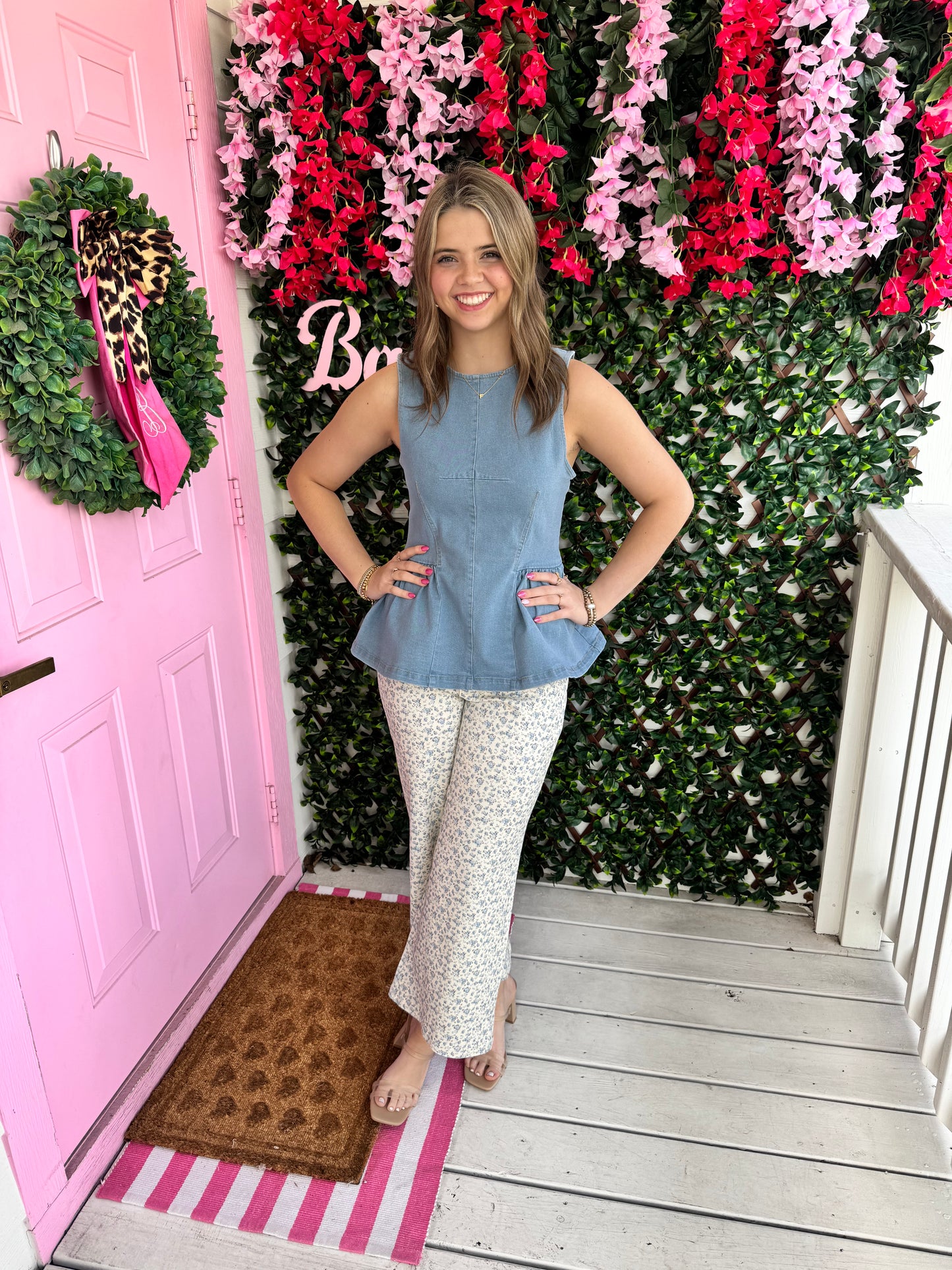 Darling Floral Denim Pants