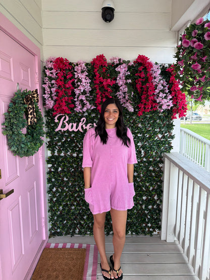 Fuchsia Tee Romper