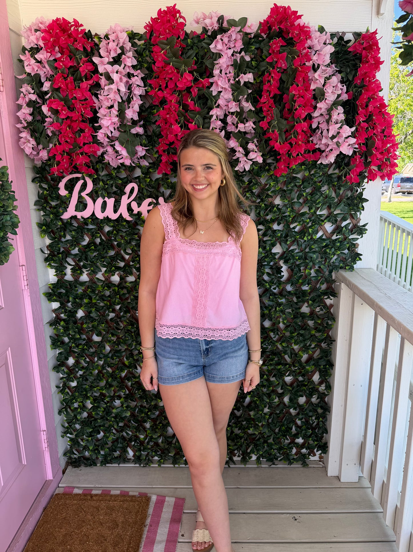 Strawberry Lace Top