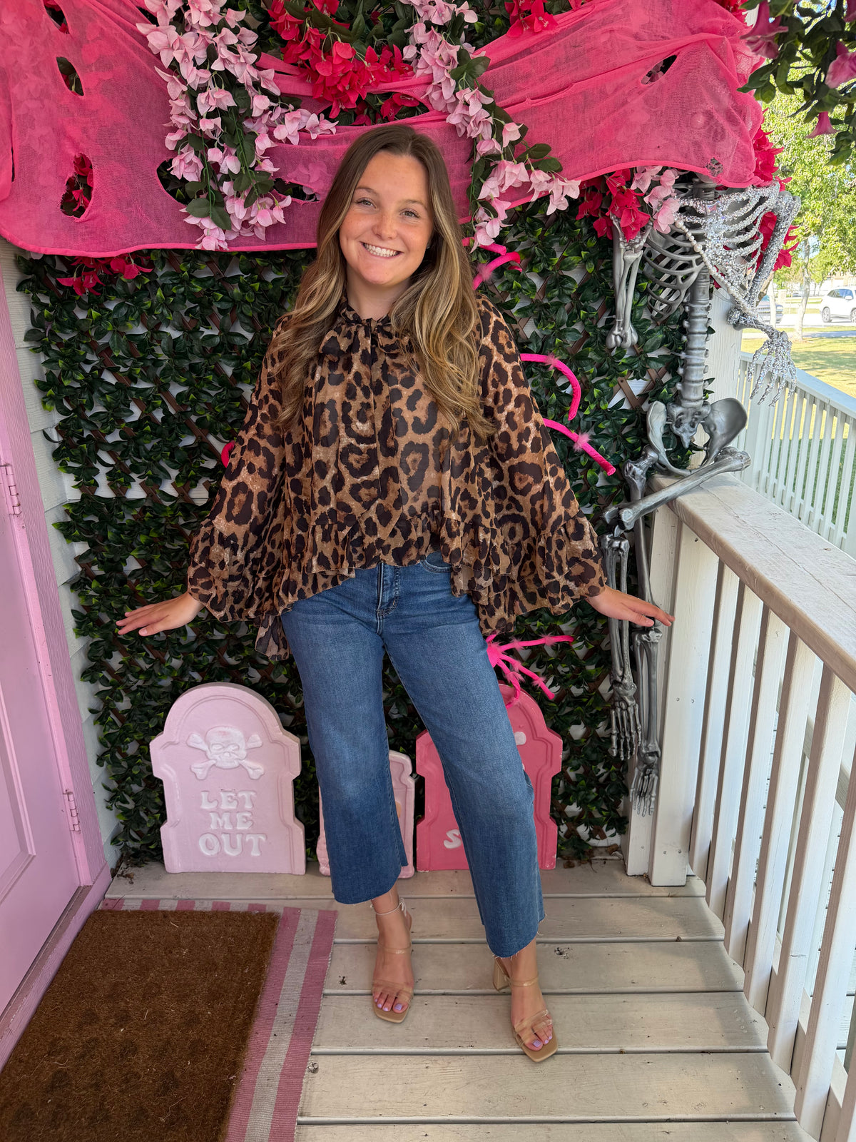 Sassy Sheer Leopard Top