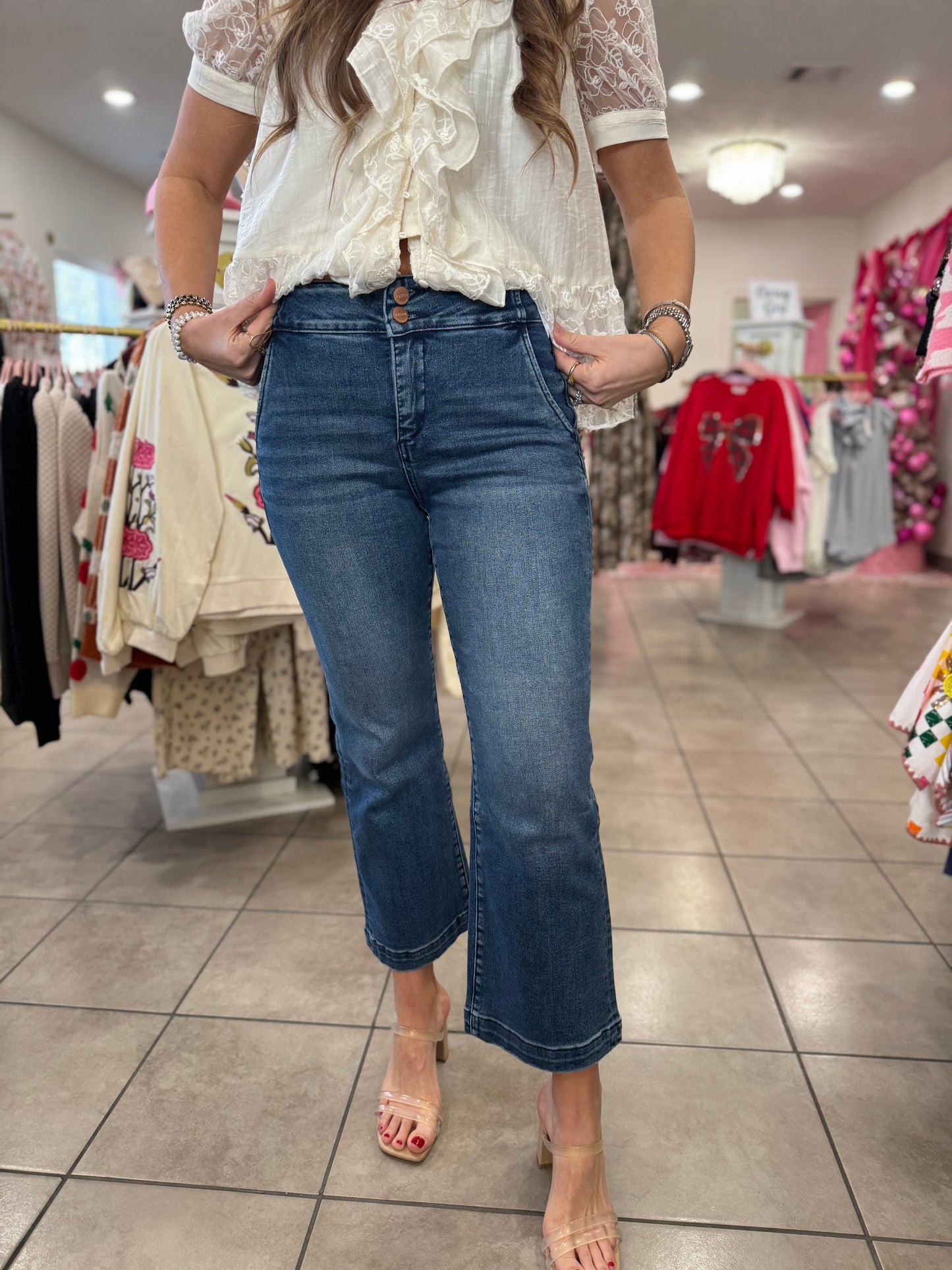 Risen Cropped Bootcut Denim