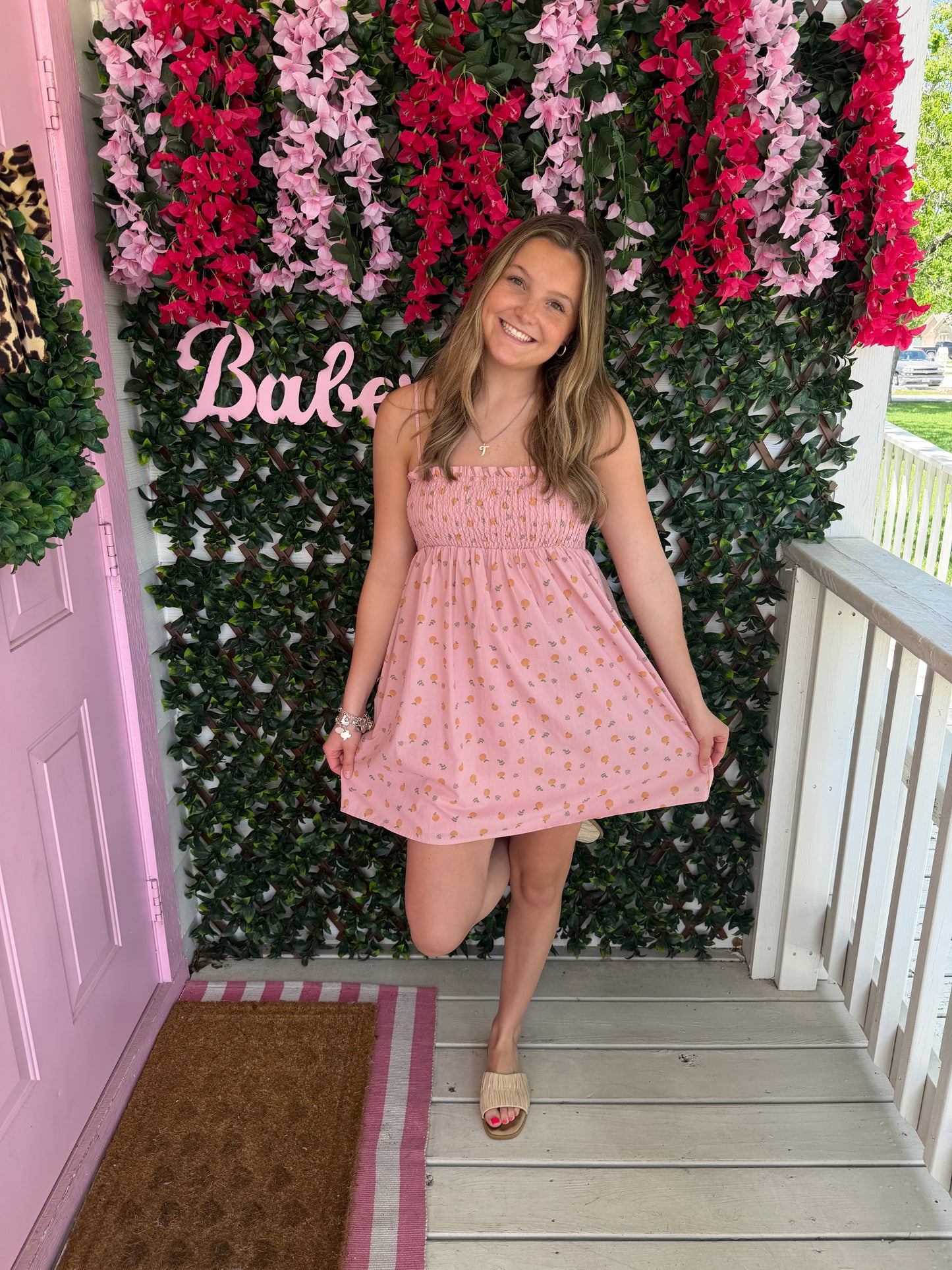 Oranges Smocked Babydoll Dress – Babes By The Bay