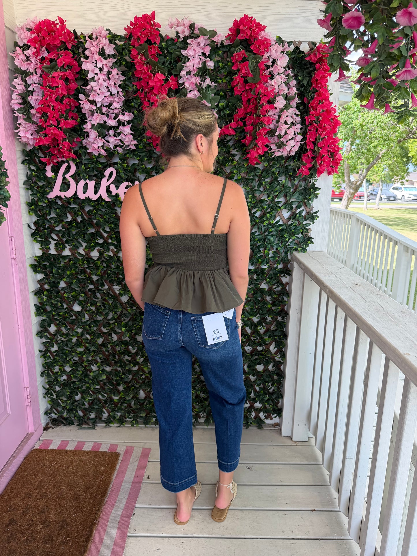 Fan Pleated Peplum Top