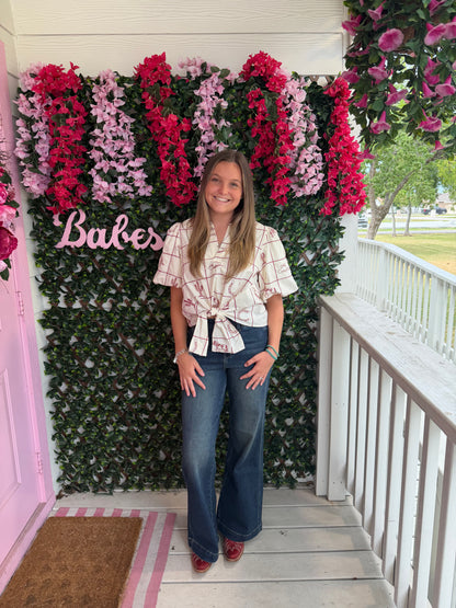 Western Tie Front Top