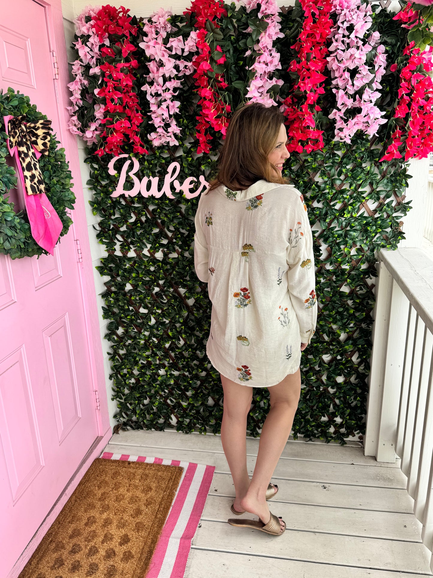 Cute As A Flower Embroidered Set